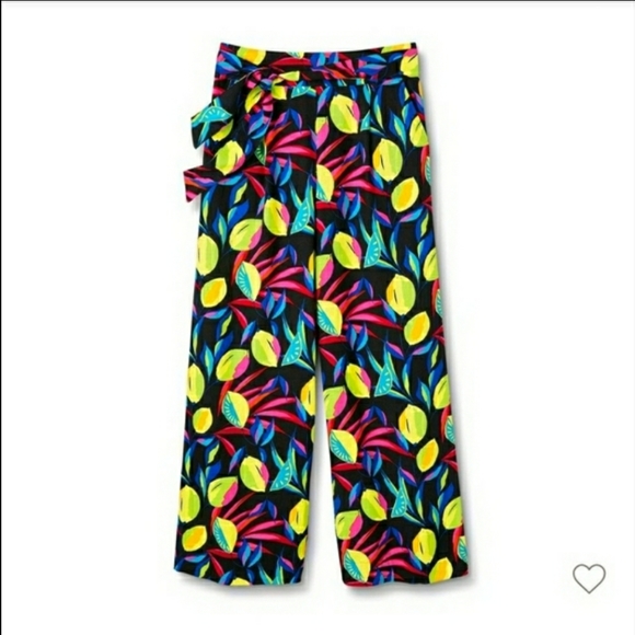 Tabitha Brown x Target Women's Lemon Print Wide-Leg Pants - Medium - Picture 5 of 14
